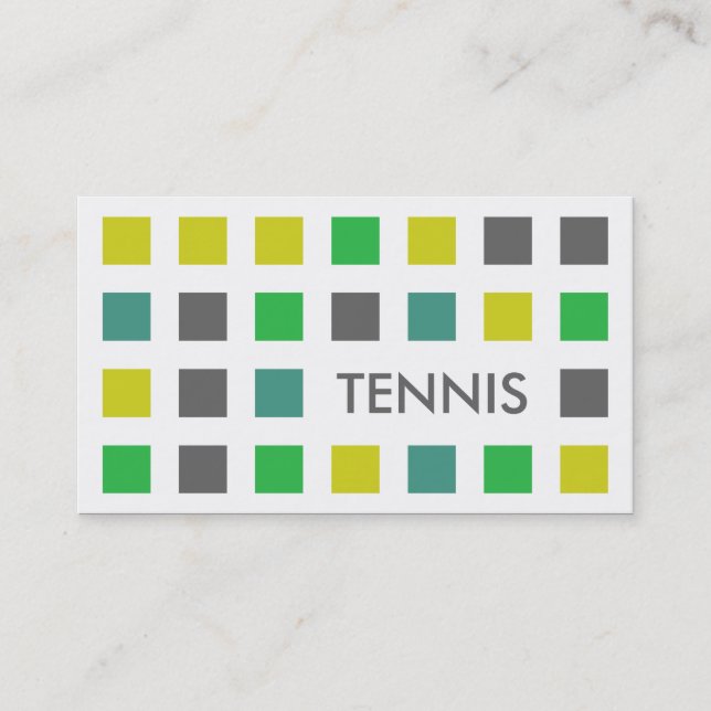TENNIS (mod squares) Business Card (Front)