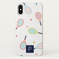 Tennis Monogram Sports Blue Green Custom