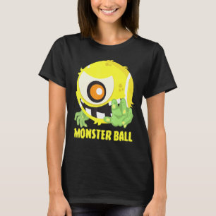 Tennis Monster Ball Scary Cool Player Halloween Co T-Shirt