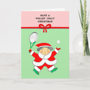 Tennis Mrs. Claus Holiday Card