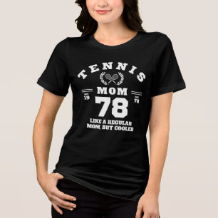 Tennis Mum Funny Sports Established 1978 Tri-Blend Shirt