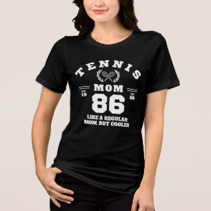 Tennis Mum Funny Sports Established 1986 Tri-Blend Shirt