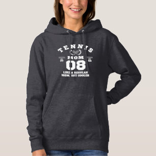 Tennis Mum Funny Sports Established 2008 Hoodie