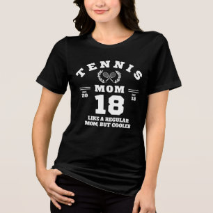 Tennis Mum Funny Sports Established 2018 Tri-Blend Shirt