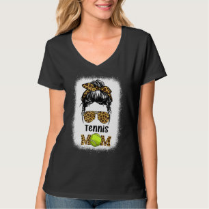 Tennis Mum Mama Leopard Cheetah Print T-Shirt
