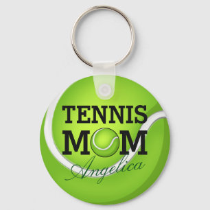 Tennis Mum Personalised Name Key Ring