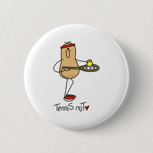 Tennis Nut 6 Cm Round Badge