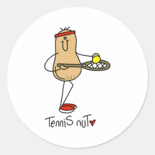 Tennis Nut Classic Round Sticker