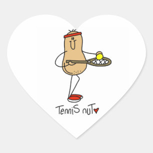 Tennis Nut T-shirts and GIfts Heart Sticker