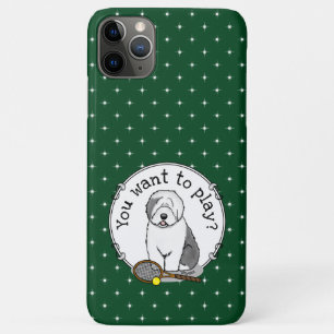 Tennis Old English Sheepdog (Grey 1) Dog Cute Case-Mate iPhone Case