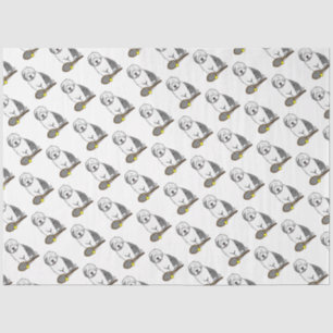 Tennis Old English Sheepdog (Grey 1) Dog Cute Tissue Paper