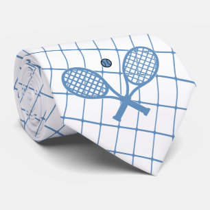 Tennis Or Racquetball  on Blue Check Necktie