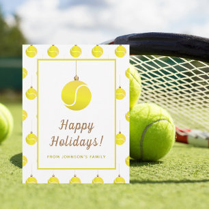 Tennis Ornament Christmas Theme Holiday Greetings 