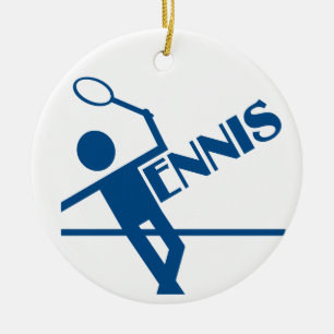 Tennis ornament, customise ceramic tree decoration