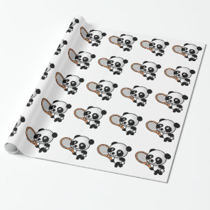 Tennis Panda Wrapping Paper