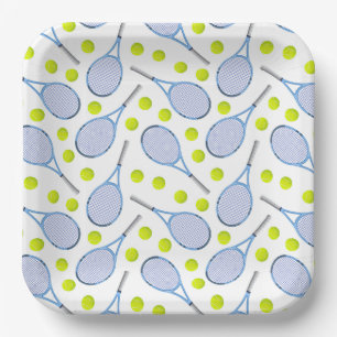 Tennis Paper Plates, Court Side Birthday Party Plate