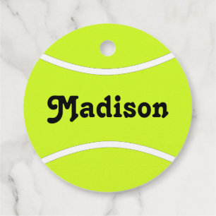 Tennis Party Custom Player Name or Text Favour Tags
