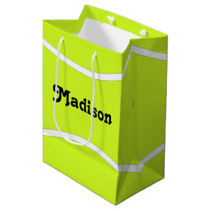 Tennis Party Custom Tennis Player Name or Text Medium Gift Bag