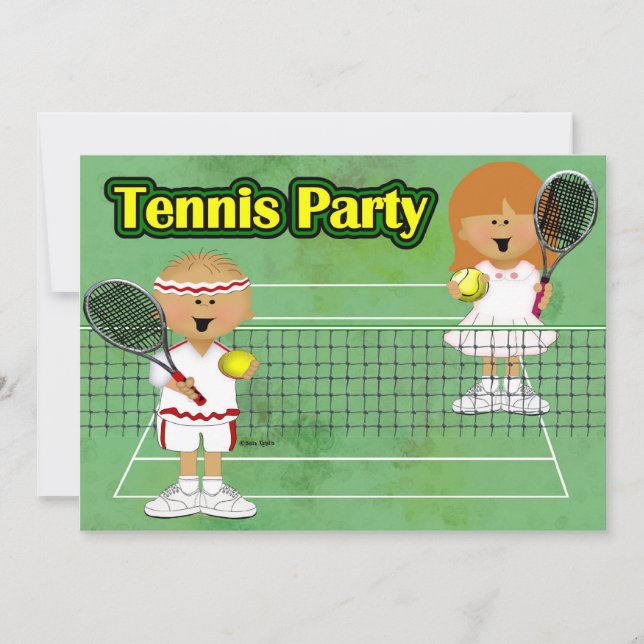 Tennis Party Invitation (Front)