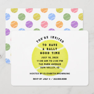 Tennis Party Invitation