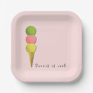 Tennis Party Paper Plate