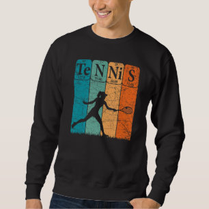 Tennis Periodic Table Elements Girl Tennis Player  Sweatshirt