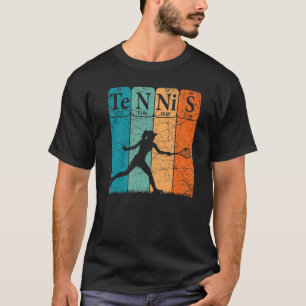 Tennis Periodic Table Elements Girl Tennis Player  T-Shirt