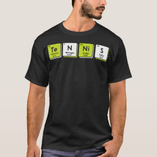 Tennis Periodic Table Elements Sport Funny Player T-Shirt