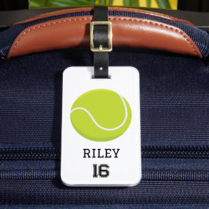 Tennis Personalised Custom Team Bag Tag Gift