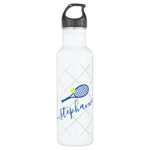 Tennis Personalised Script Blue Name 710 Ml Water Bottle