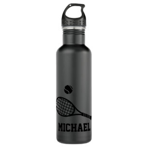 Tennis Personalized Name Black 710 Ml Water Bottle