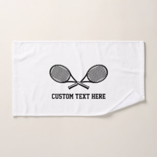 Tennis Personalized White Team Club Player Girls Hand Towel