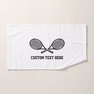 Tennis Personalized White Team Club Player Girls Hand Towel
