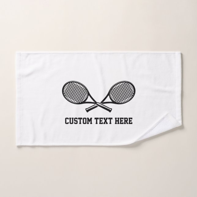 Tennis Personalized White Team Club Player Girls Hand Towel (Hand Towel)