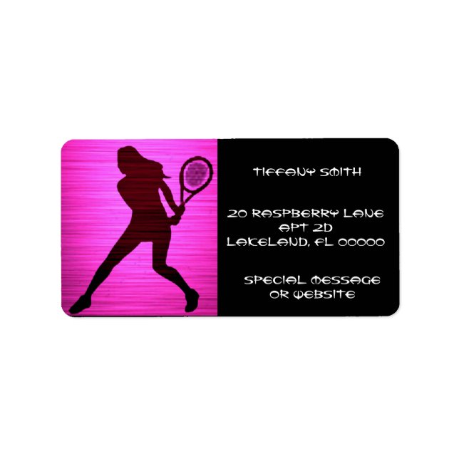 Tennis Pink, Black and White Label (Front)