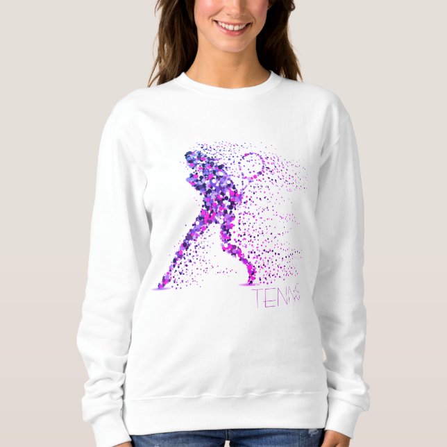 Tennis Pink Pixels Sweatshirt (Front)