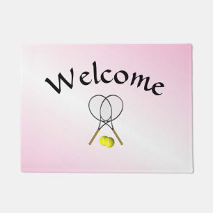 Tennis Pink Sports Doormat