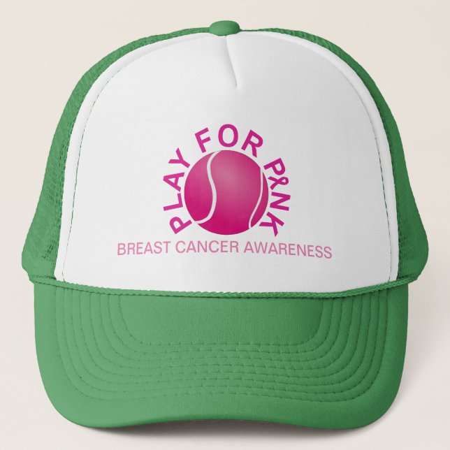 Tennis Play for Breast Cancer Awareness Hat (Front)