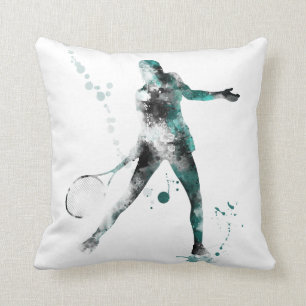 TENNIS PLAYER 3 - Throw Pillow