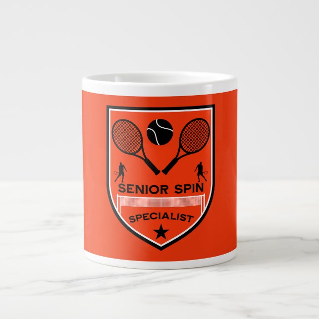 Tennis Player Accessory Gift Large Coffee Mug (Front)