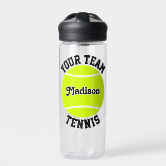 Tennis Player and Team Name Personalised Sports Water Bottle