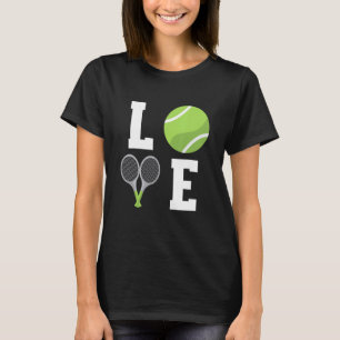 Tennis Player Ball And Rackets Tennis Love T-Shirt