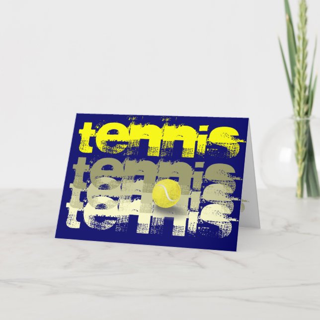 Tennis Player Birthday Card (Front)