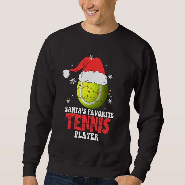 Tennis Player Christmas Tennis   Sweatshirt (Front)