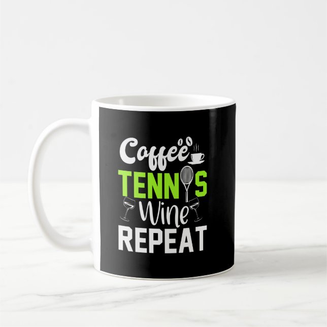 Tennis Player Coach Coffee Wine Coffee Mug (Left)
