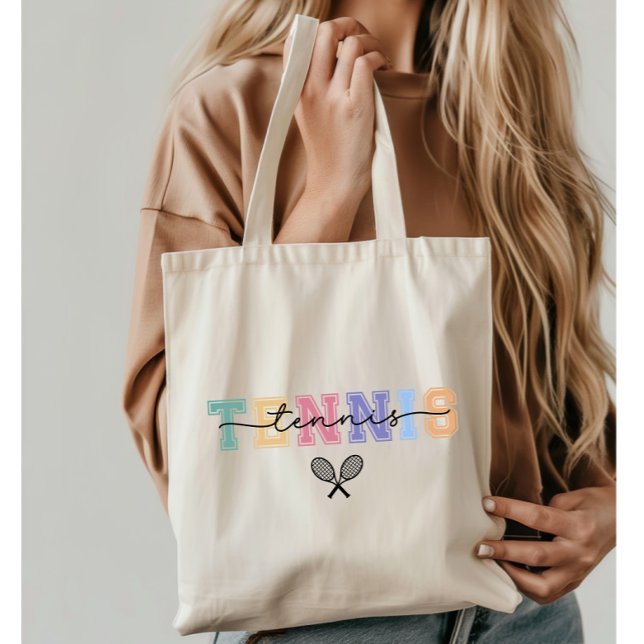 Tennis Player Colourful  Tote Bag (Creator Uploaded)