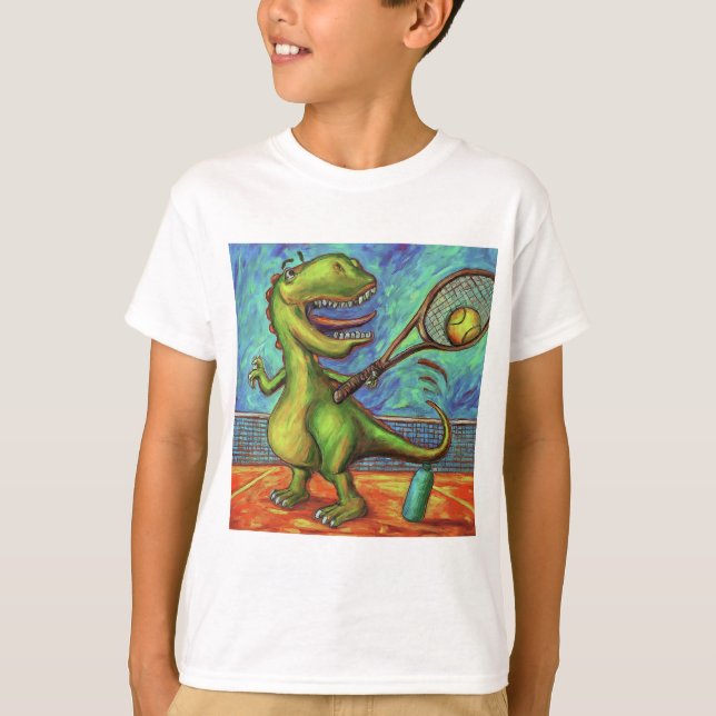 Tennis Player Dino T-Shirt (Front)