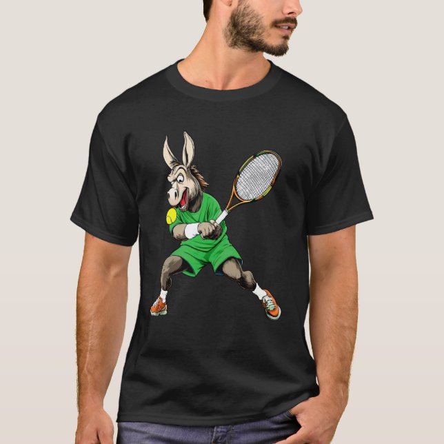 Tennis Player Donkey T-Shirt (Front)