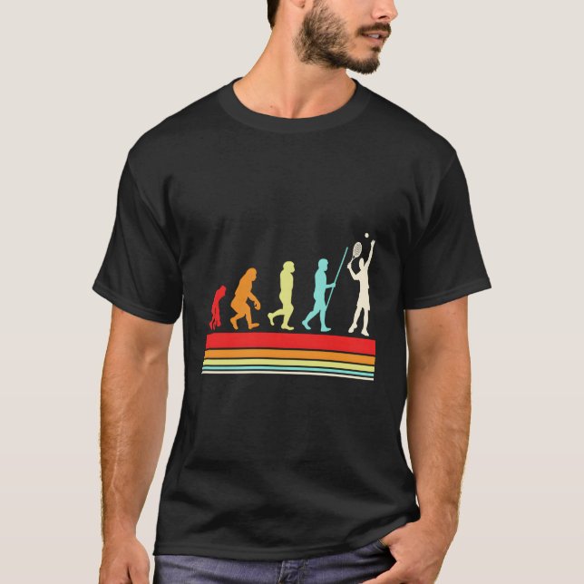Tennis Player Evolution Colour S T-Shirt (Front)