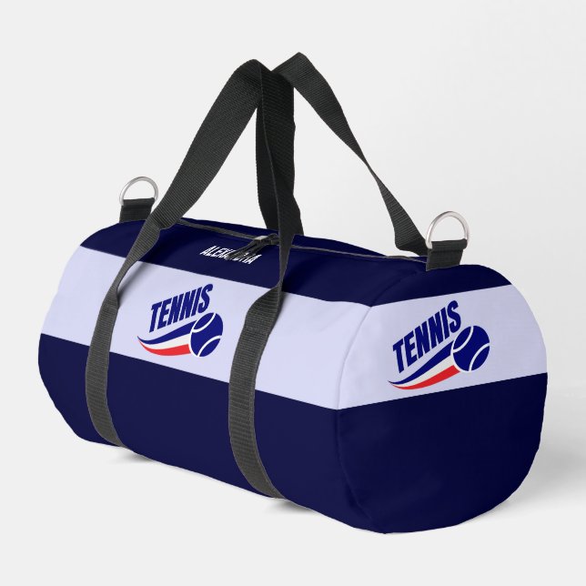Tennis Player Girl, Birthday, France Flag Duffle Bag (Left Corner)